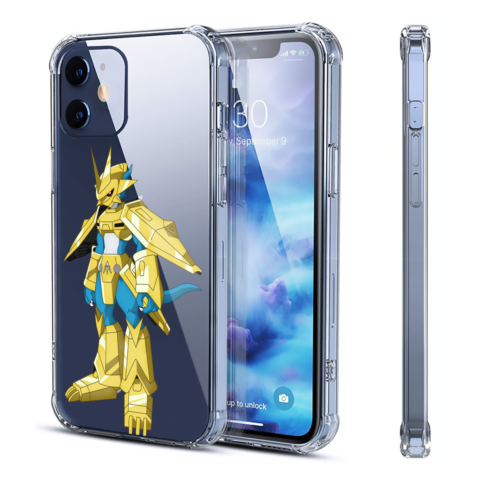 （画像用） Digimon デジタルモンスター/デジモン 【iPhone 12シリーズ対応】透明スマホケース（クリアソフトケース）